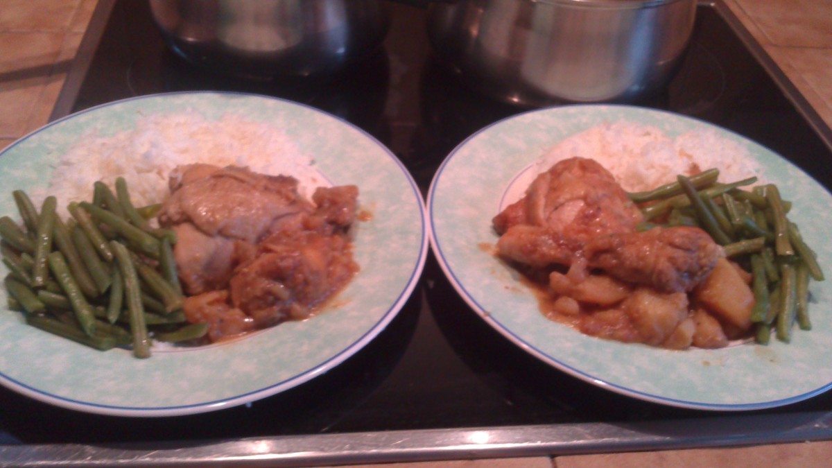 Chicken adobo with potatoes