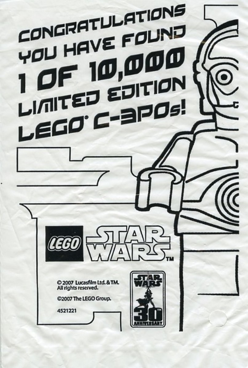 LEGO Star Wars C-3PO Gold Chrome Plated 4521221 Bag 