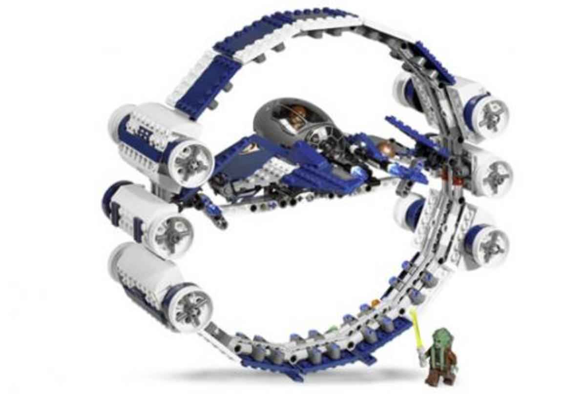 LEGO Star Wars Jedi Starfighter & Hyperdrive Booster Ring 7661 Assembled 