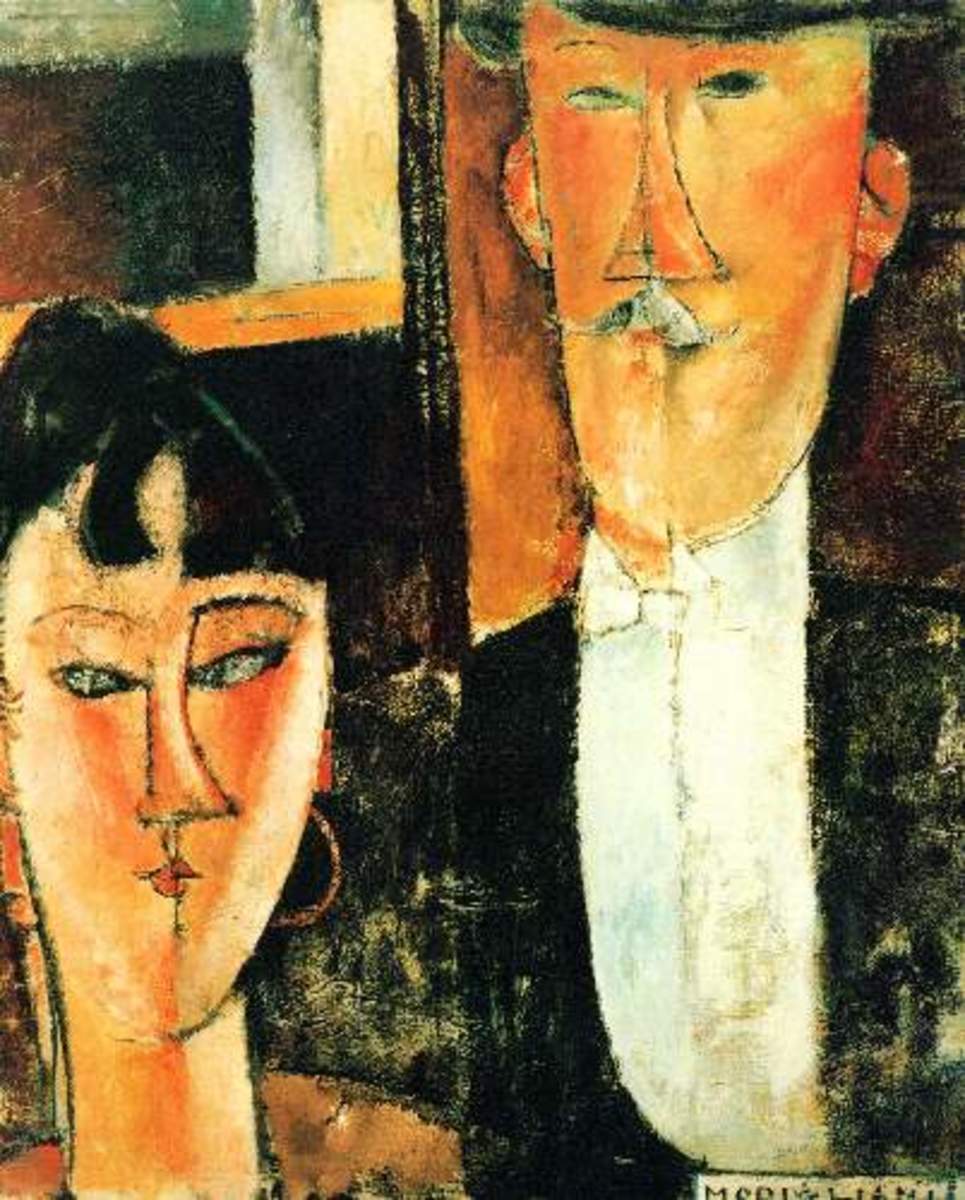 Bride and Groom by Amedeo Modigliani