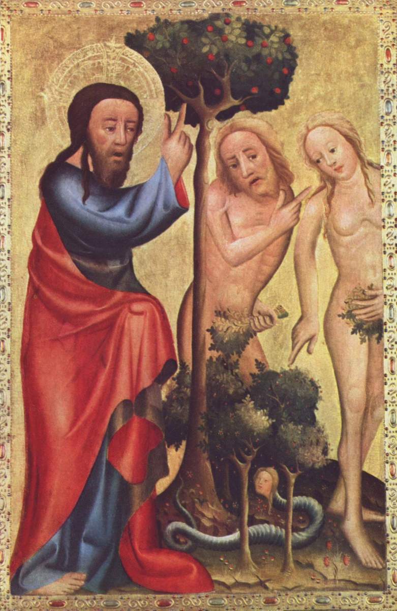 God, Adam and Eve, with Lilith as the serpent.