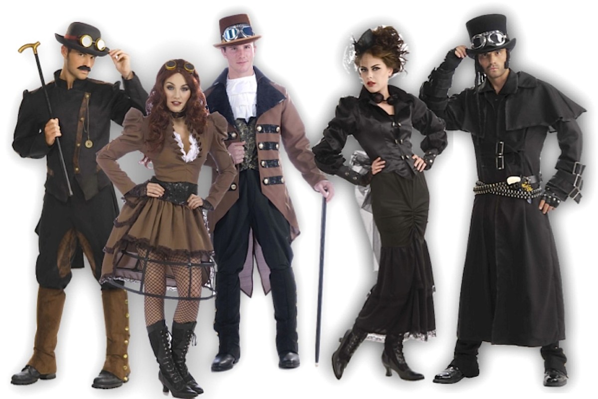 Victorian Steampunk Adult Halloween Costumes for Men and Women
