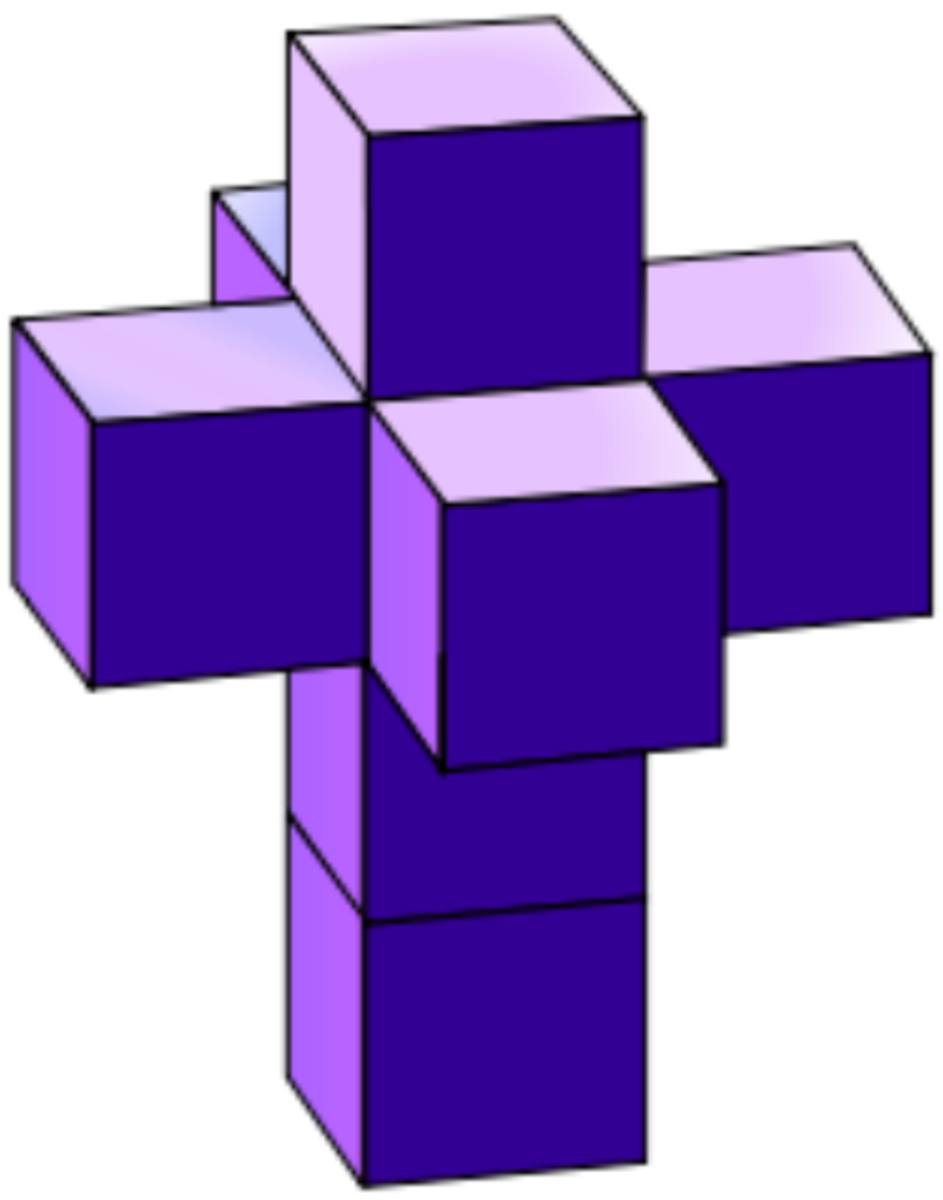 A Three-Dimensional Tesseract as a four-dimensional analog of a cube; also called a four-dimensional hypercube.