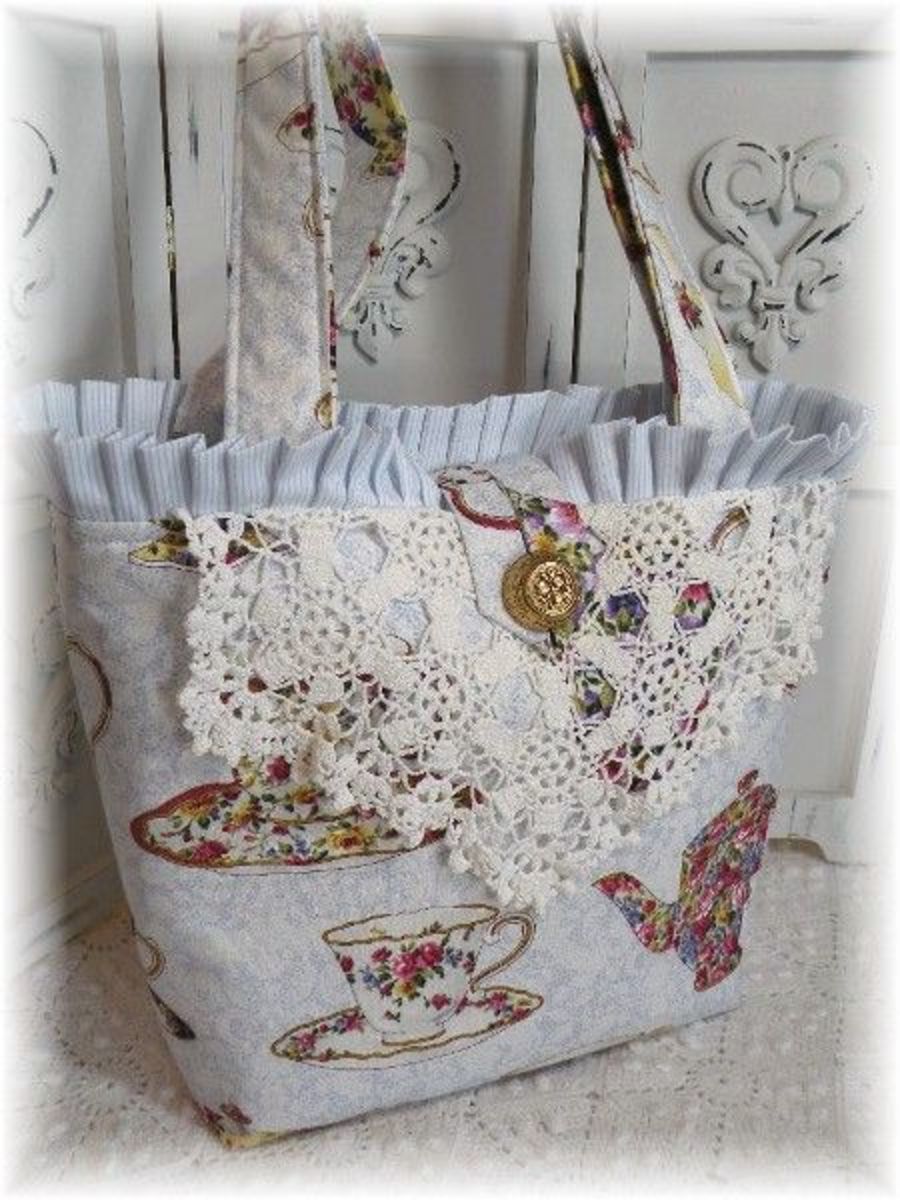 Shabby Chic Tote / Market Bag Tutorial with Luscious Laces - YouTube