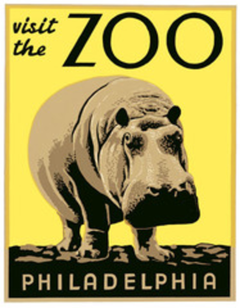 Tourism poster for Philadelphia Zoo   circa 1936.