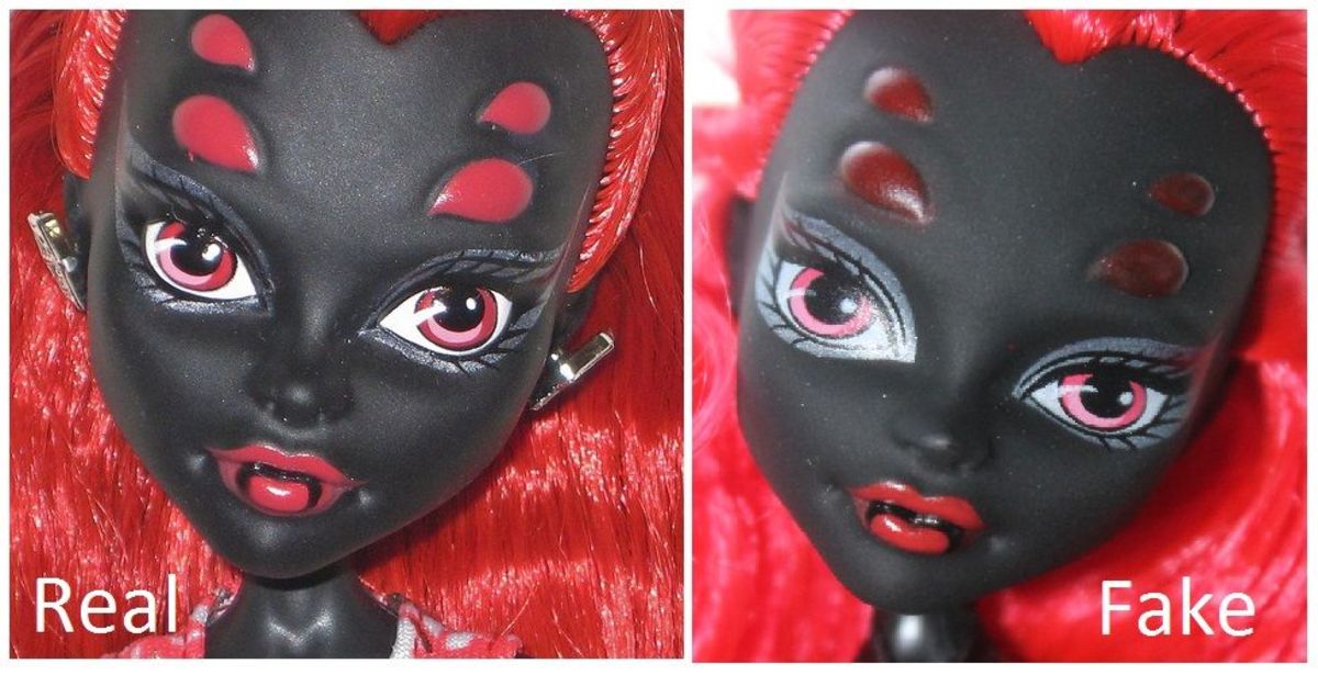 Real vs Fake Wydowna Doll Closeup