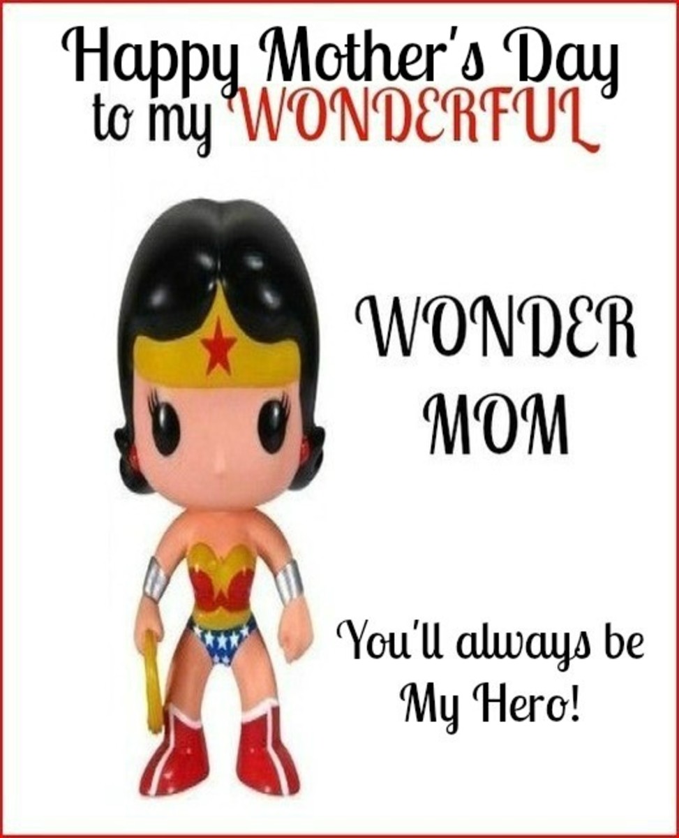 Mother's Day Wonder Woman Card