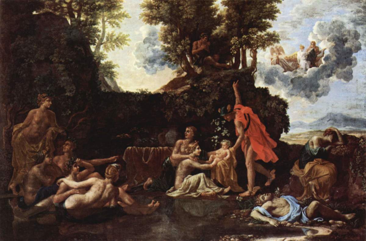 Hermes delivers Dionysus to Ino