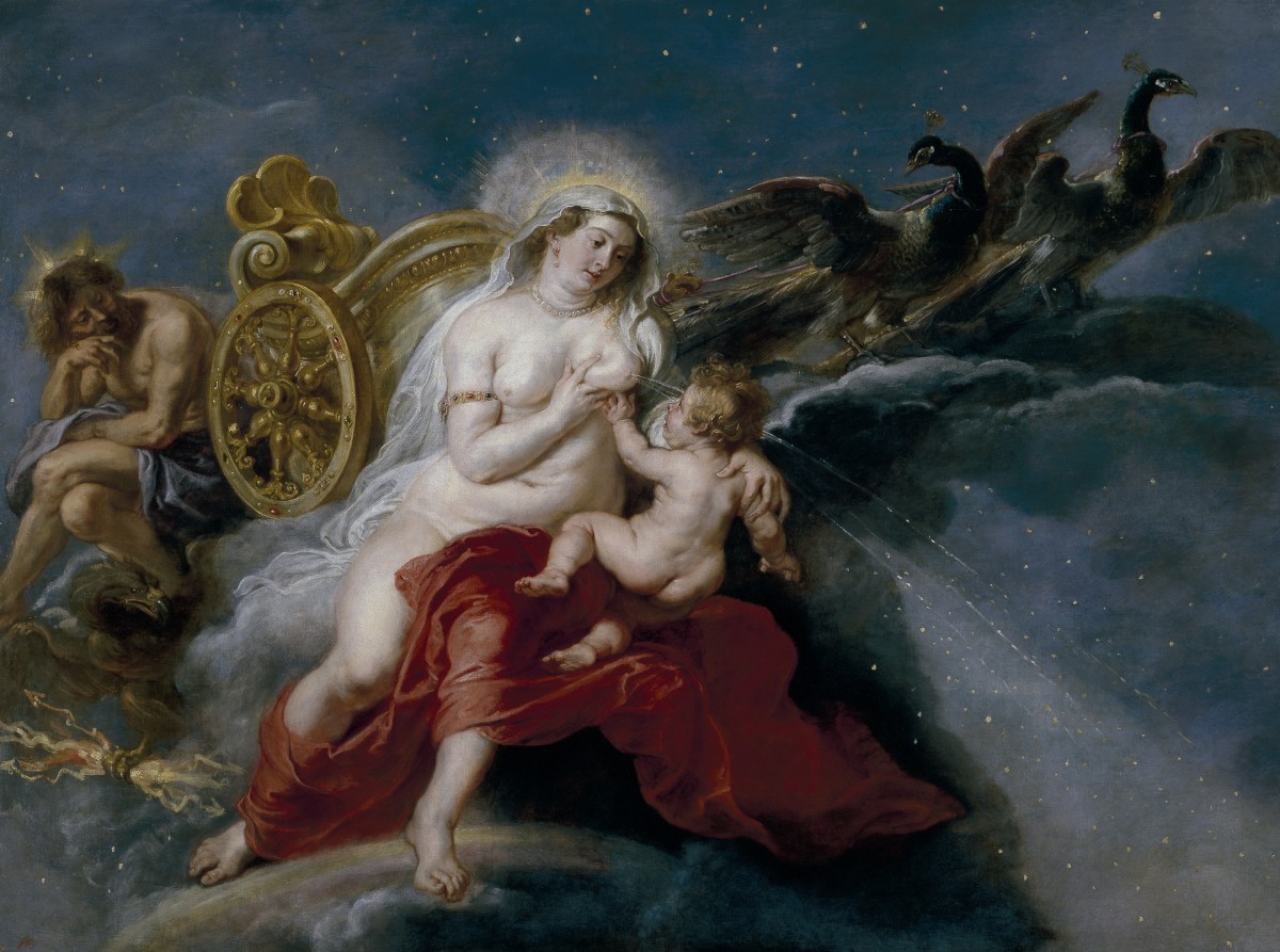 Hera with Alcaeus creating Milky Way