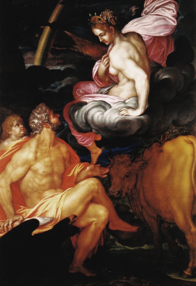 Hera catching Zeus with Io