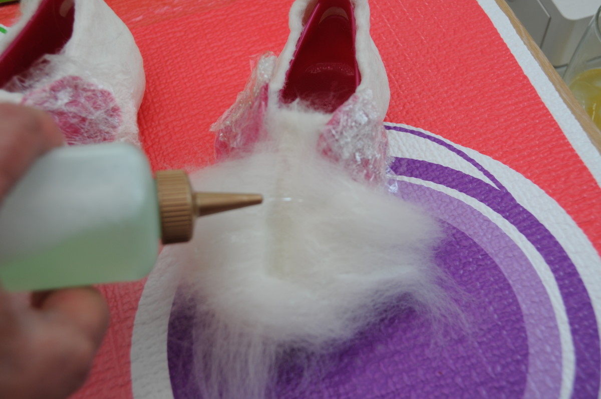 Wet the fibers with hot soapy water