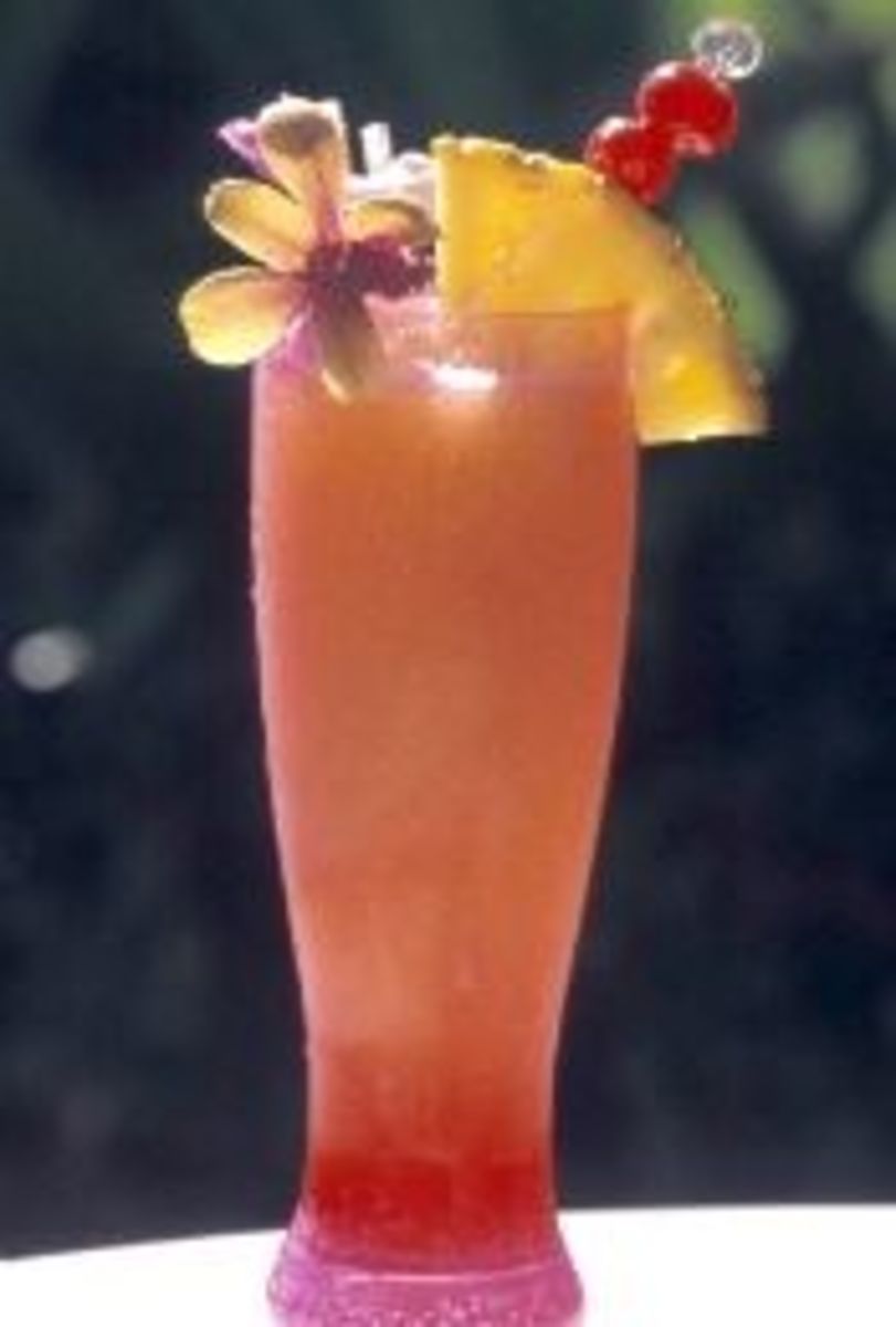 Glass of Real Hawaiian Fruit Punch