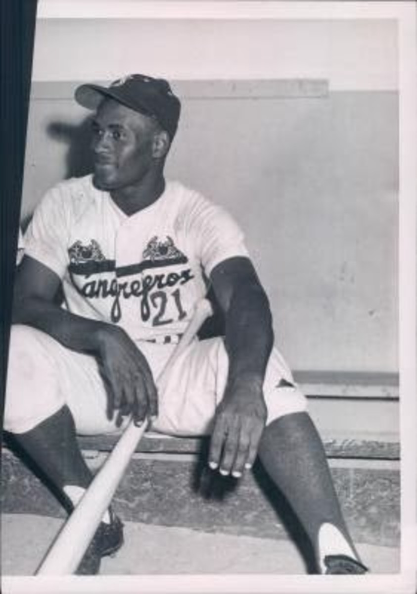 Roberto Clemente playing with the Santurce Crabbers in Puerto Rico from  1952-1954.