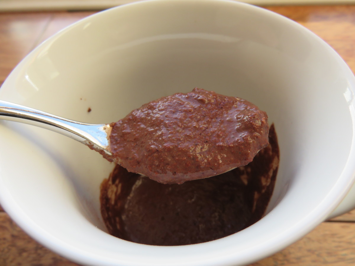 Stir the homemade hot chocolate powder with milk to make a paste.