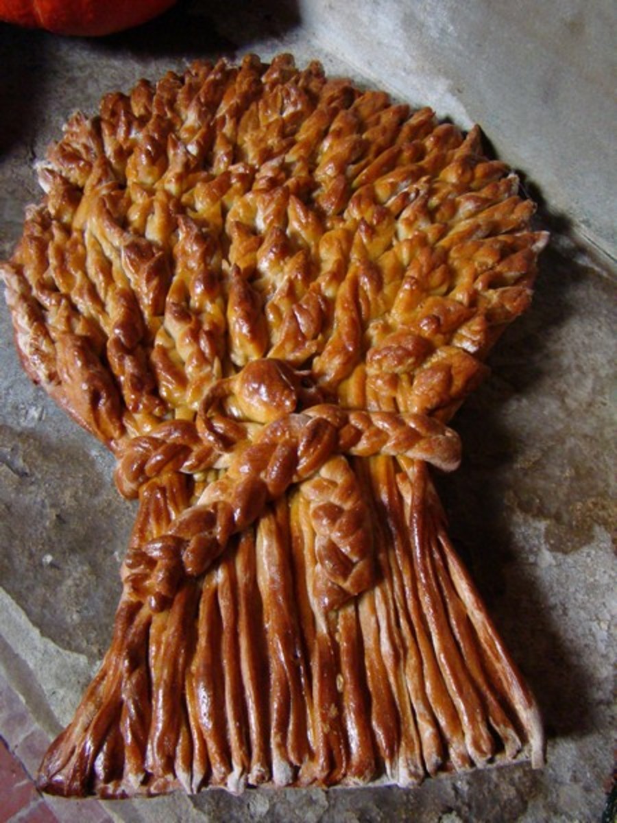 A beautiful harvest loaf from Alfriston Church, Sussex, England.
