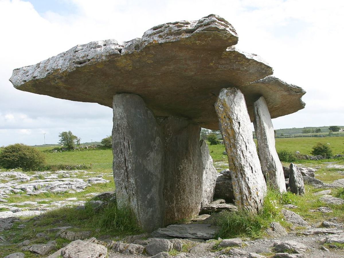 Poulnabrone Dolmen, County Clare, Ireland. 4000-3000 BC- Dolmen means stone table