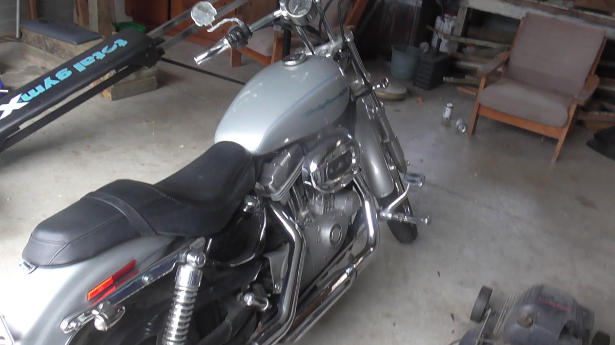 My Harley Sportster fitted with 6" Extended forward controls