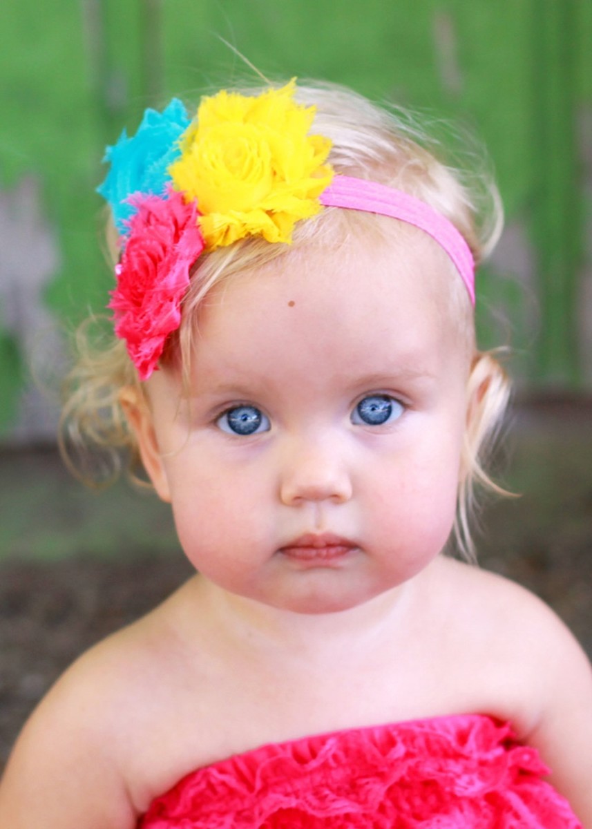 Colorful flower headband