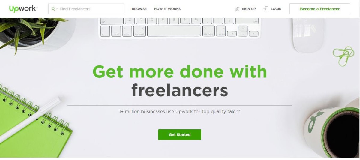 Upwork Home Page