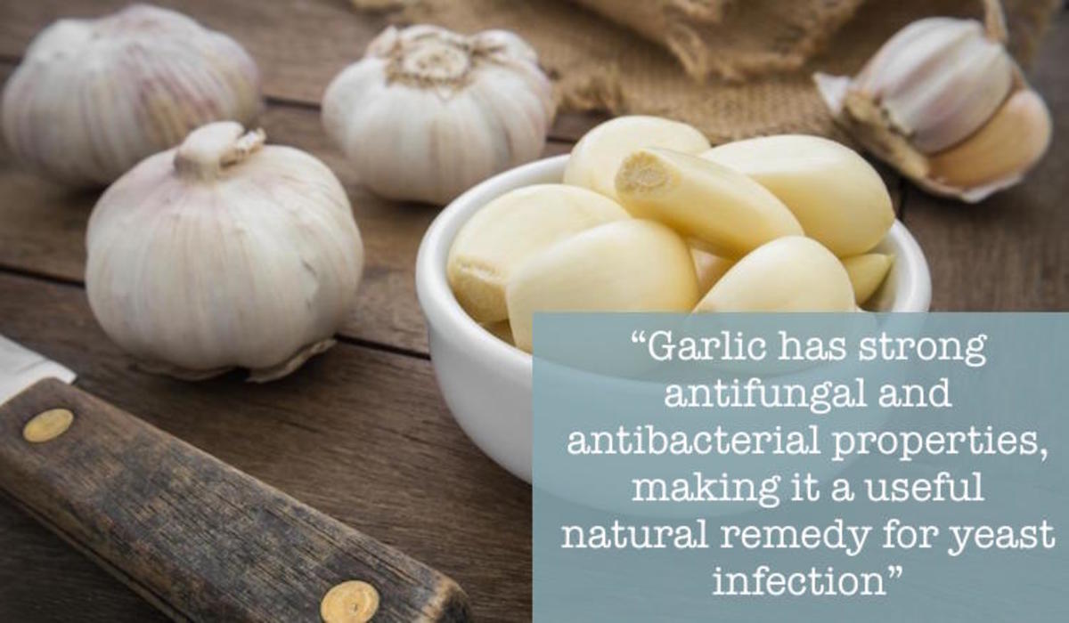 Garlic has powerful antifungal properties that help treat yeast infections.