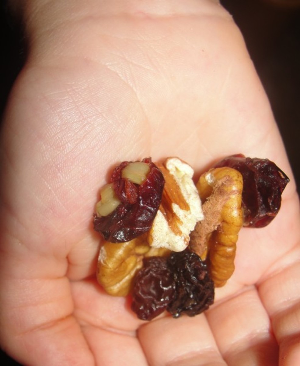 Dried berries and nuts for Deciduous Forest Trail Mix