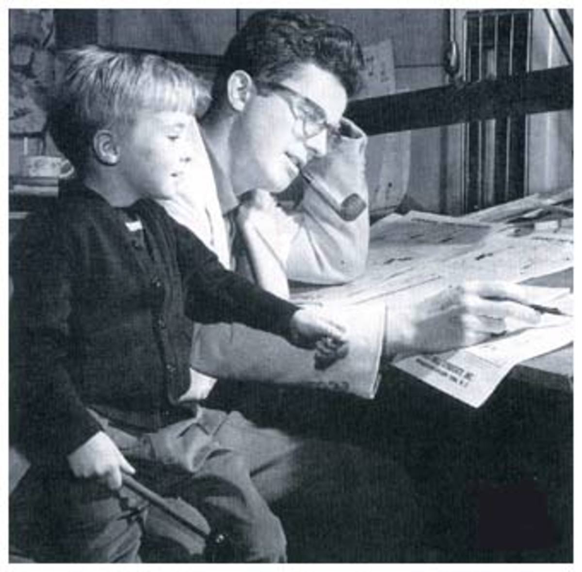 Hank Ketcham with his son Dennis