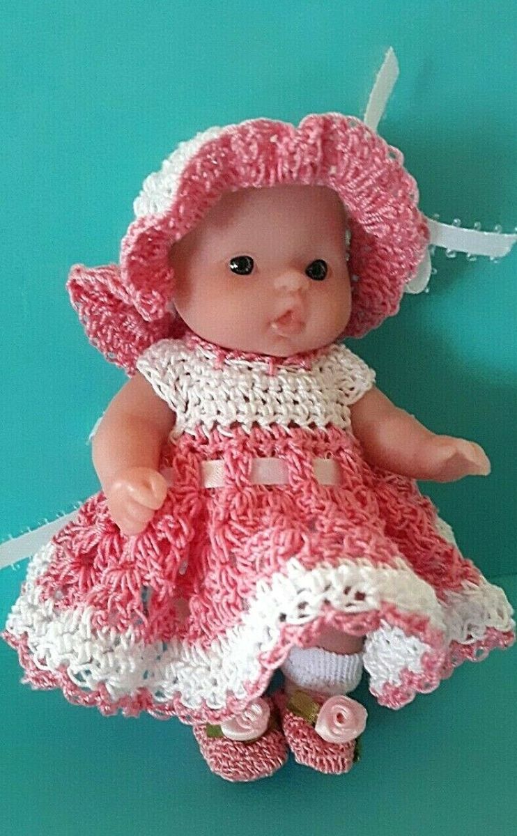 Crochet pattern for Berenguer 5 inch baby doll