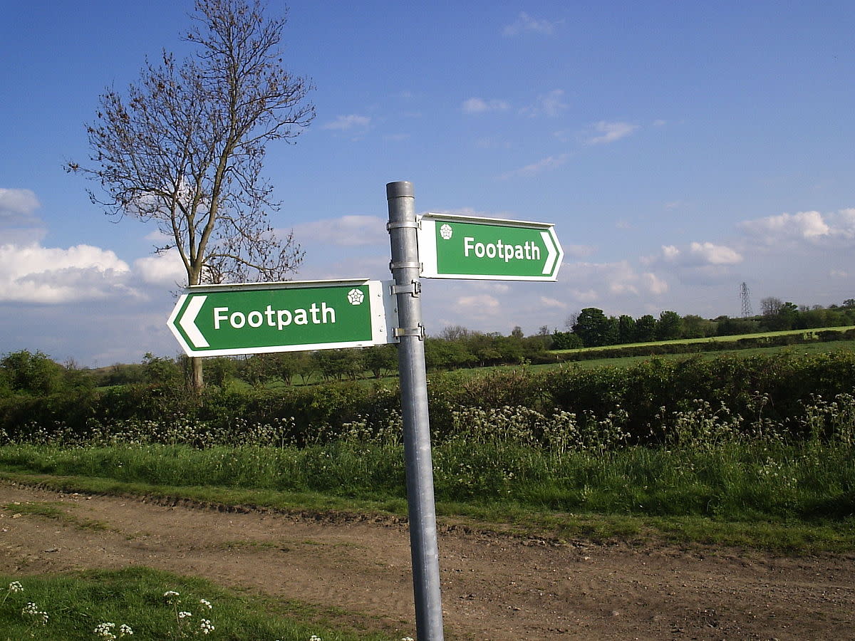 Typical footpath signs.
