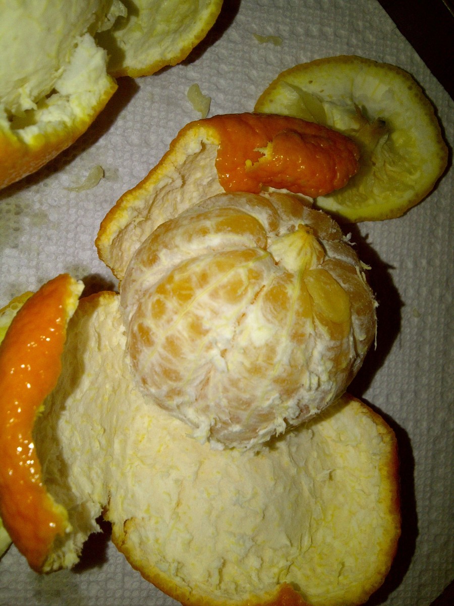 Peeled clementine (also called a Cutie)