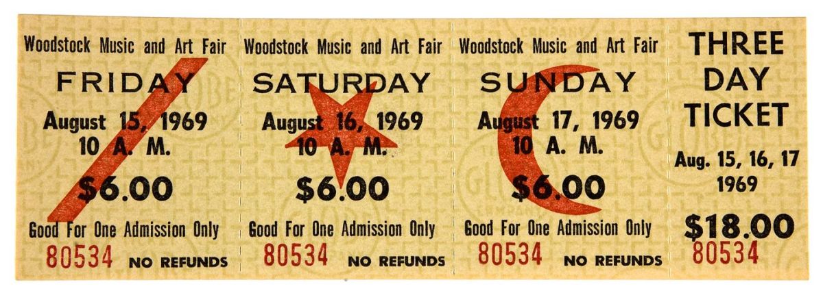 Woodstock 3-day ticket
