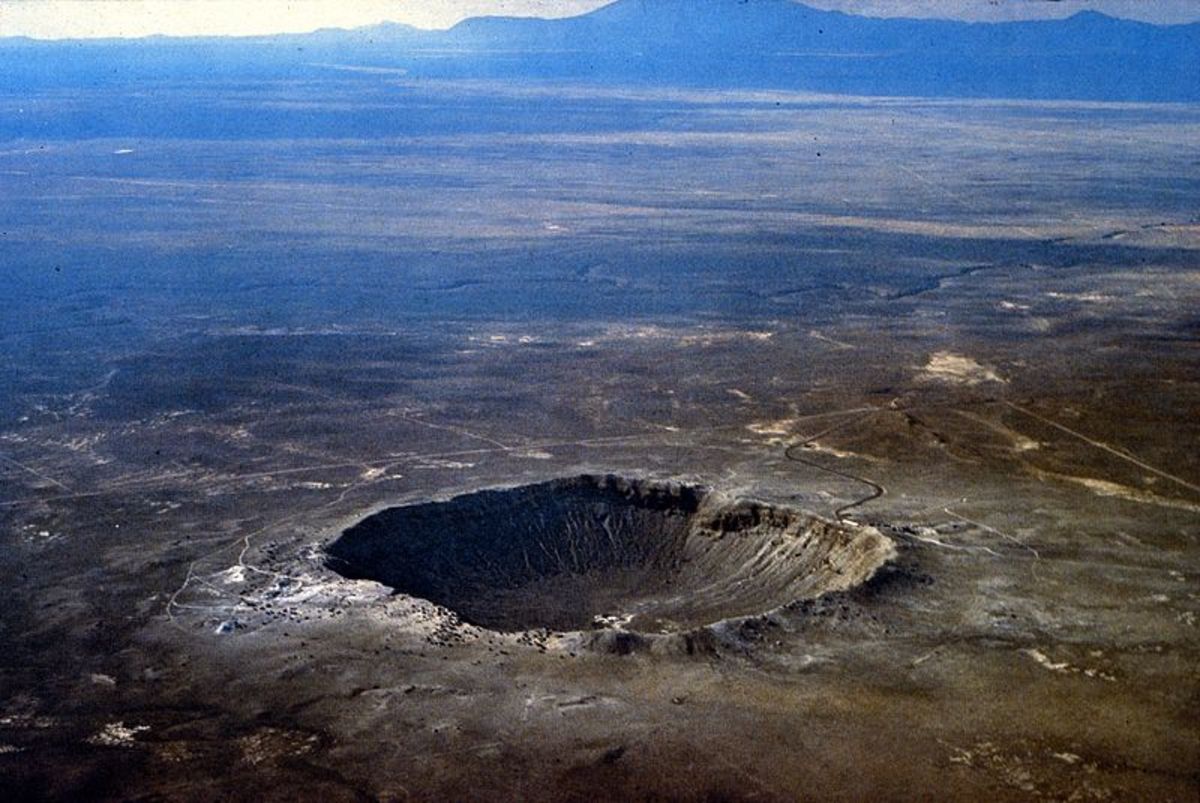 Barringer Meteor Crater in Arizona.