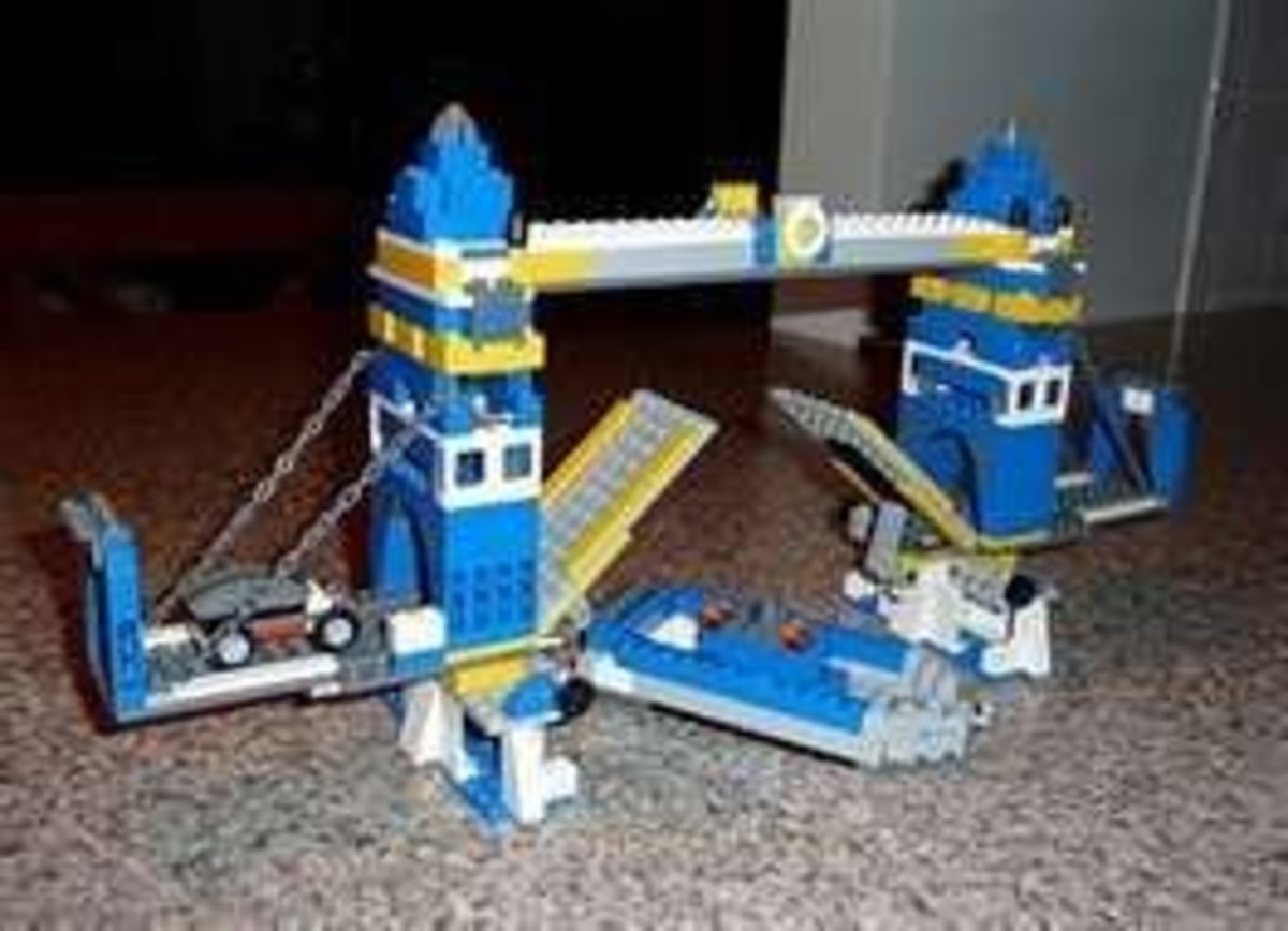 London Tower Bridges made from Lego bricks