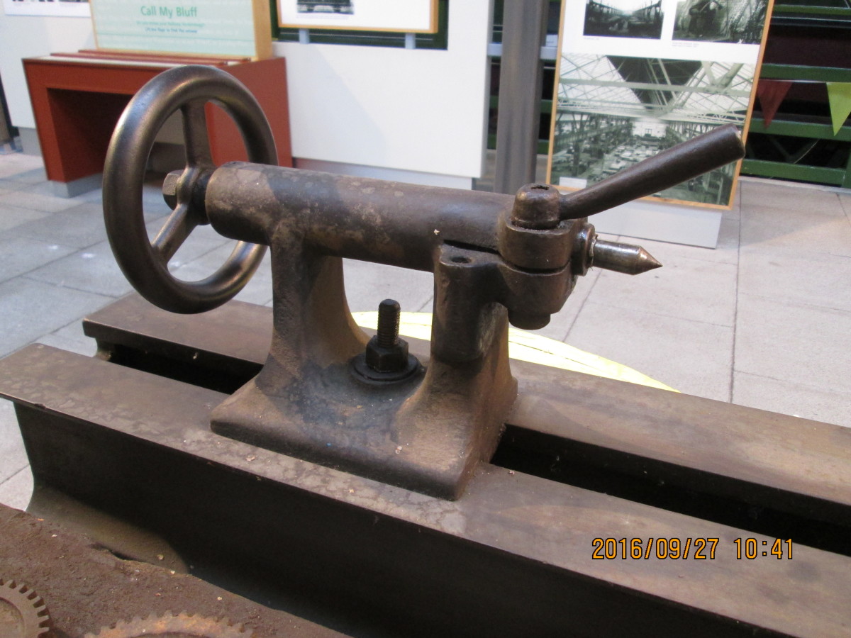 One of the lathe cutters exhibited in the North Road Station museum, 'Head of Steam'