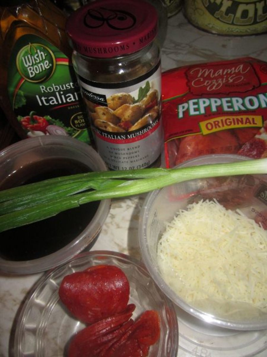 the main ingredients for Italian Pasta Salad