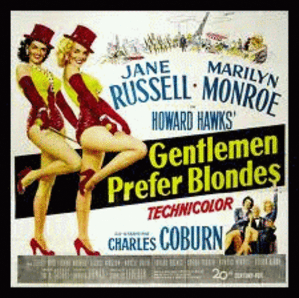 Advert for film Gentlemen Prefer Blonds