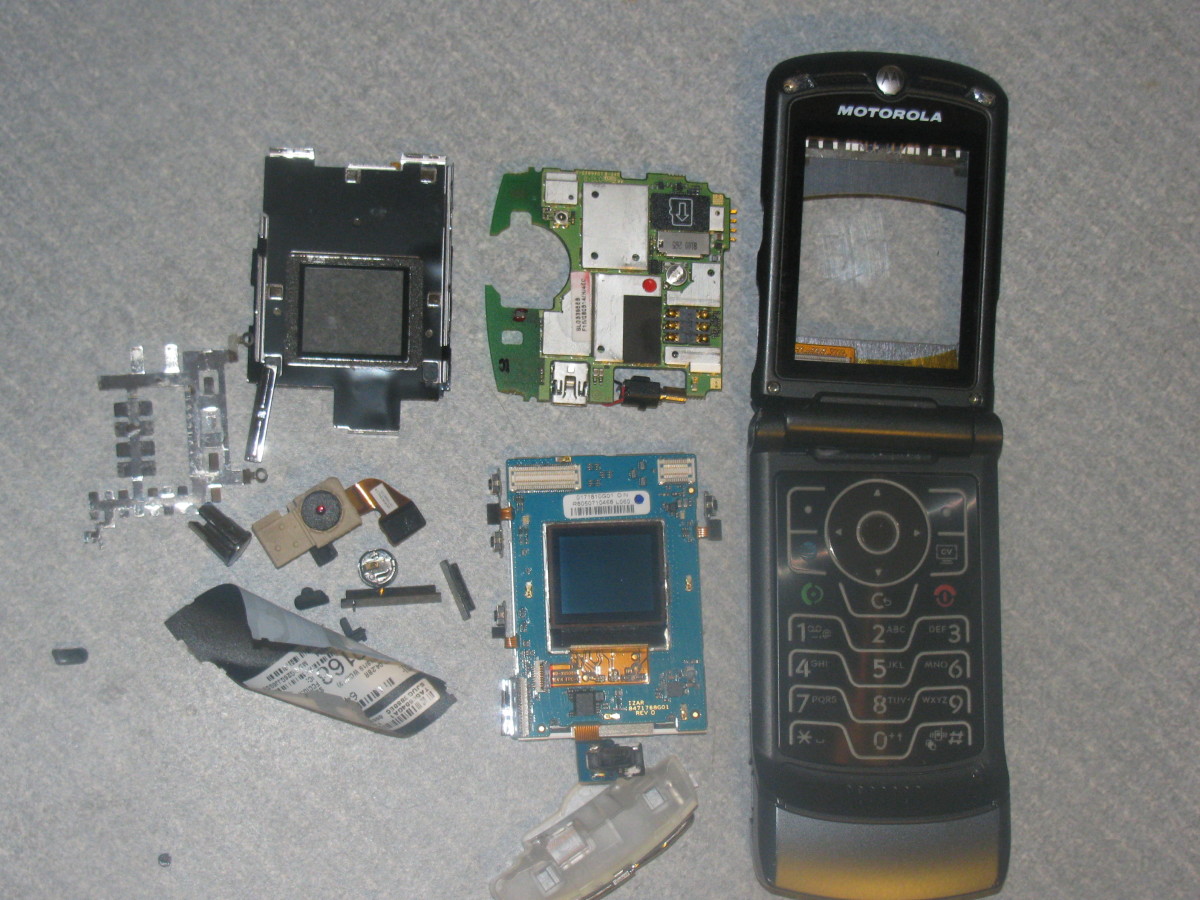 Dismantled 3G cell phone