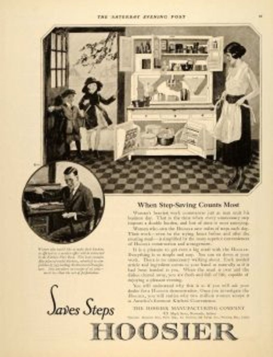 1921 Original Print Hoosier Cabinet Ad