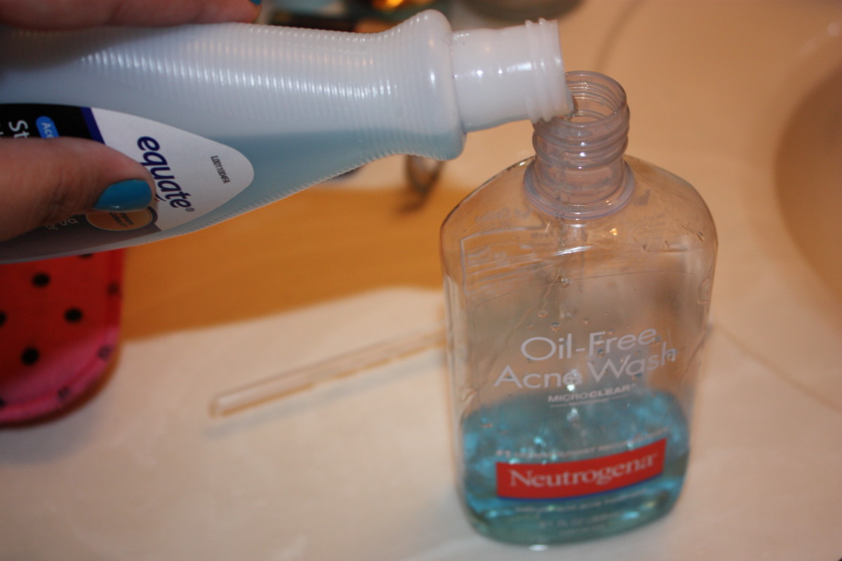 Pour the nail polish into the clean bottle.