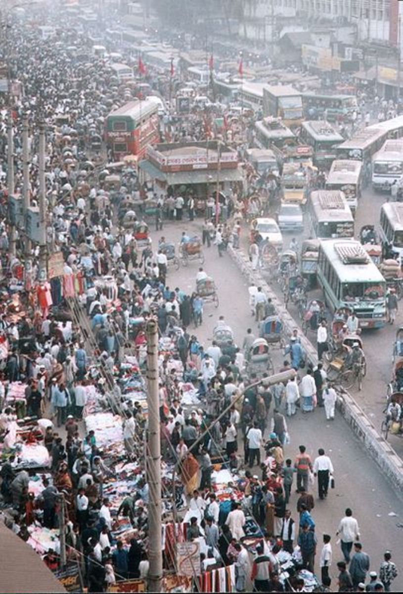 Dhaka, Bangladesh is among the most overcrowded cities in the world. It makes you think how on earth people can hear what they are thinking.