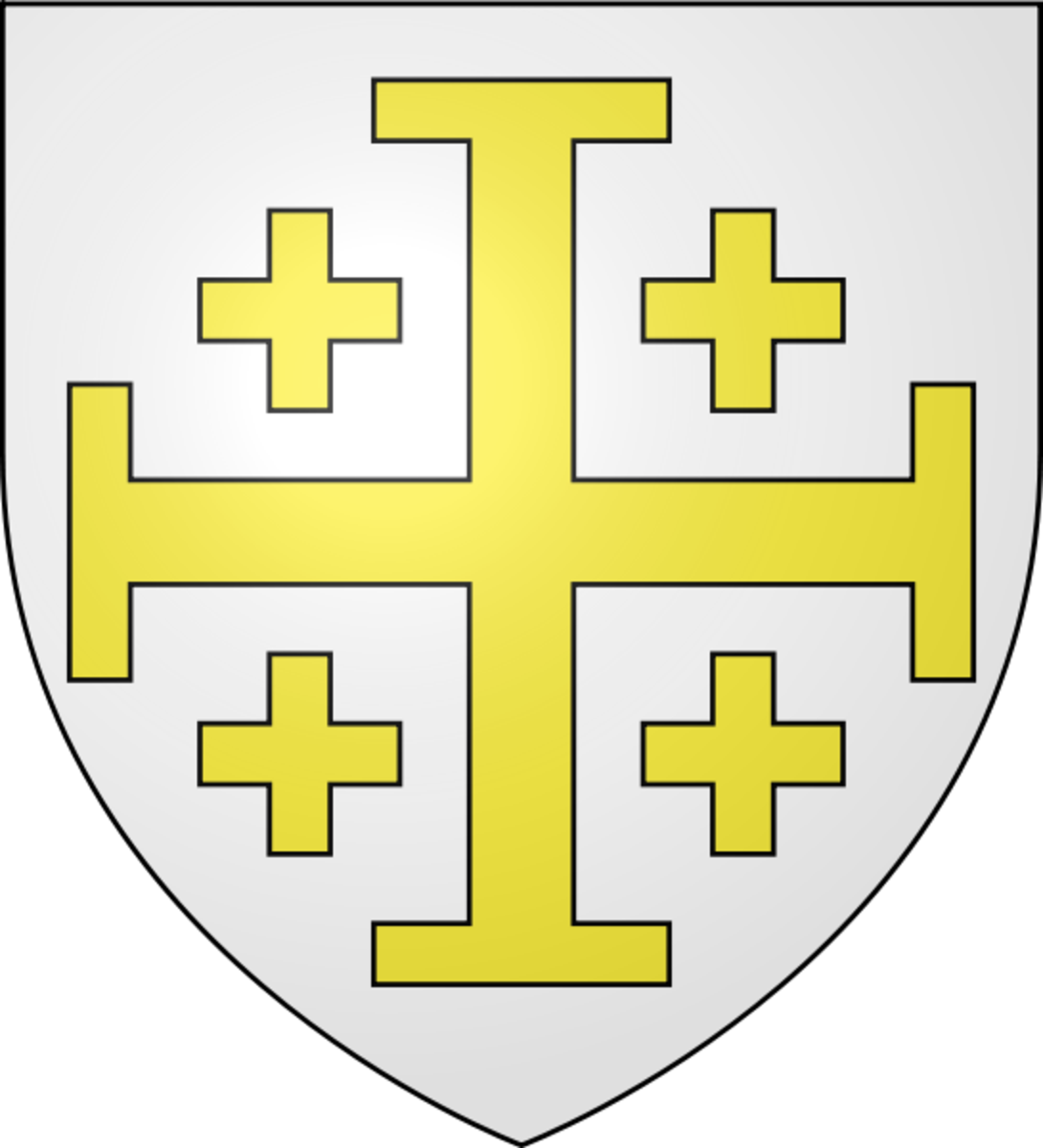 This is the emblem of the Kingdom of Jerusalem, which at the time was under the control of the Crusaders.