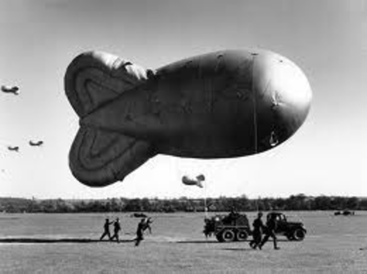 One of the many barrage balloons operated from Gravesend fighter station