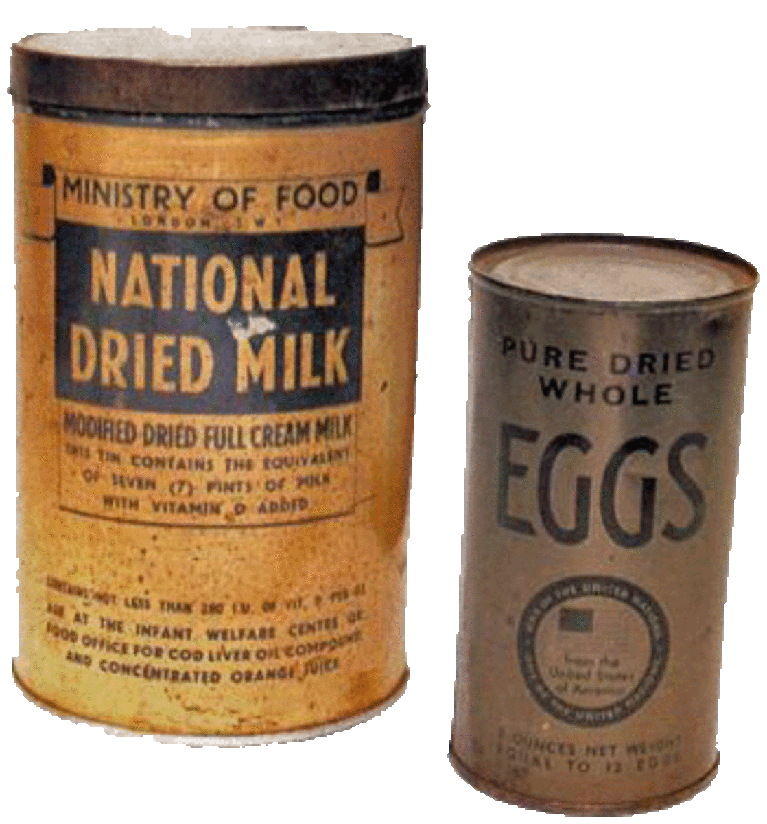 Powdered milk and eggs