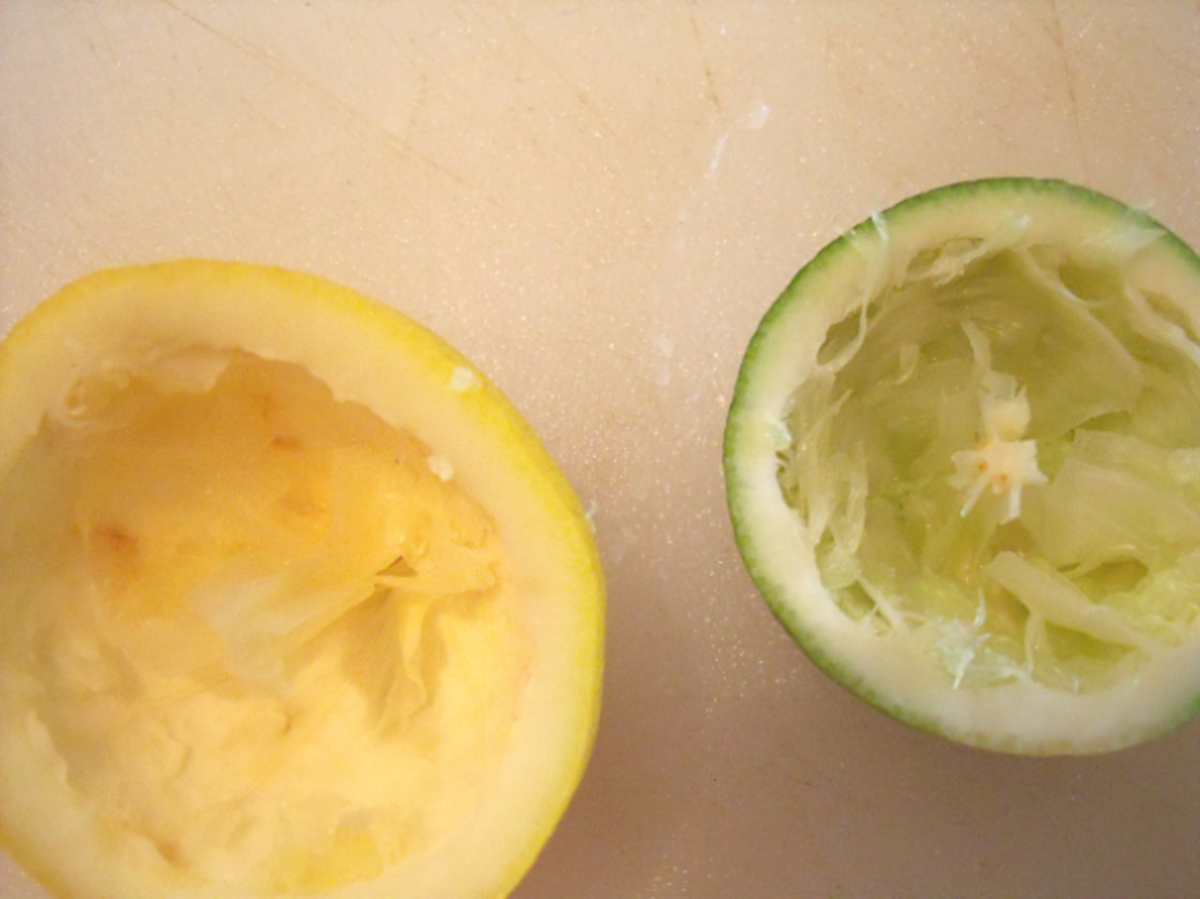 Lemons and limes have a thicker outer rind and tough inner skins  