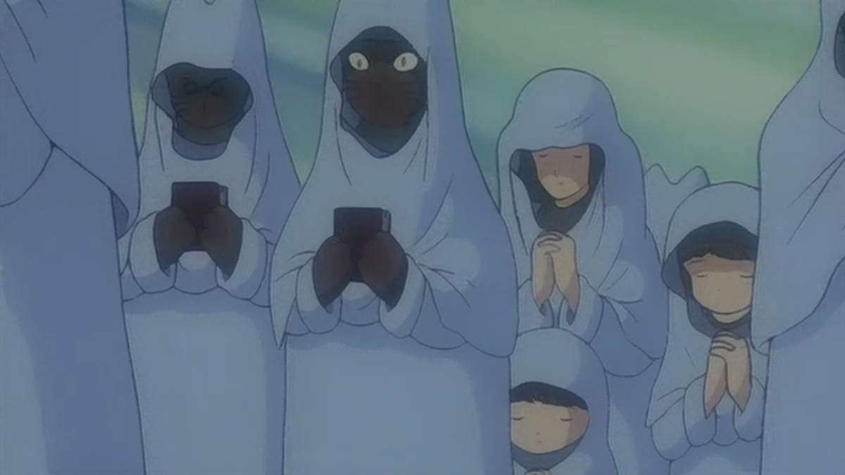 Presumably, the hooded figures are Christians.