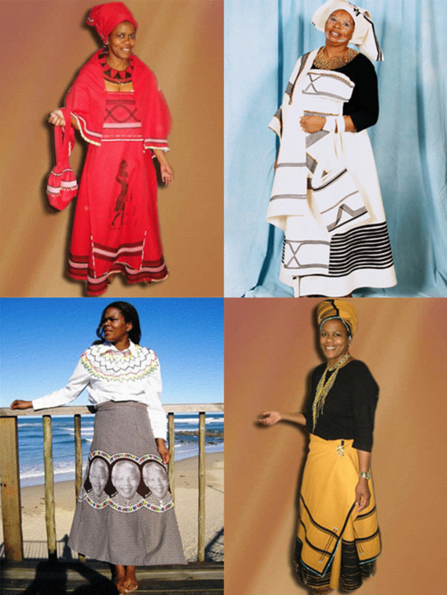 Xhosa Women in different Xhosa Traditional Dresses