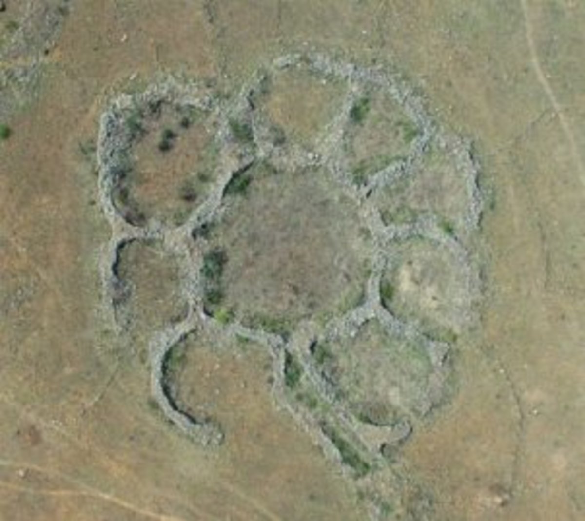 The Circling patterns found in South africa are akin to the way african people build their homesteads, and this time, they were using bricks or stones