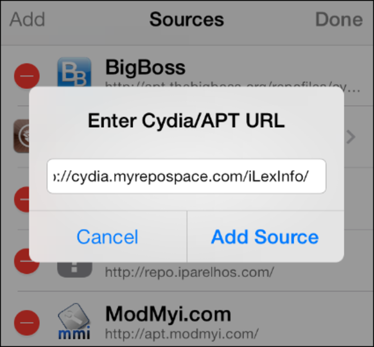 Install iLEX RAT from myrepospace in Cydia