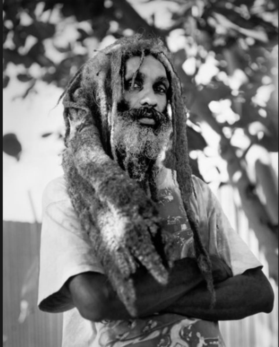 Patrick Cariou appears in native garb when he lived among the Rastafarian people for six years  