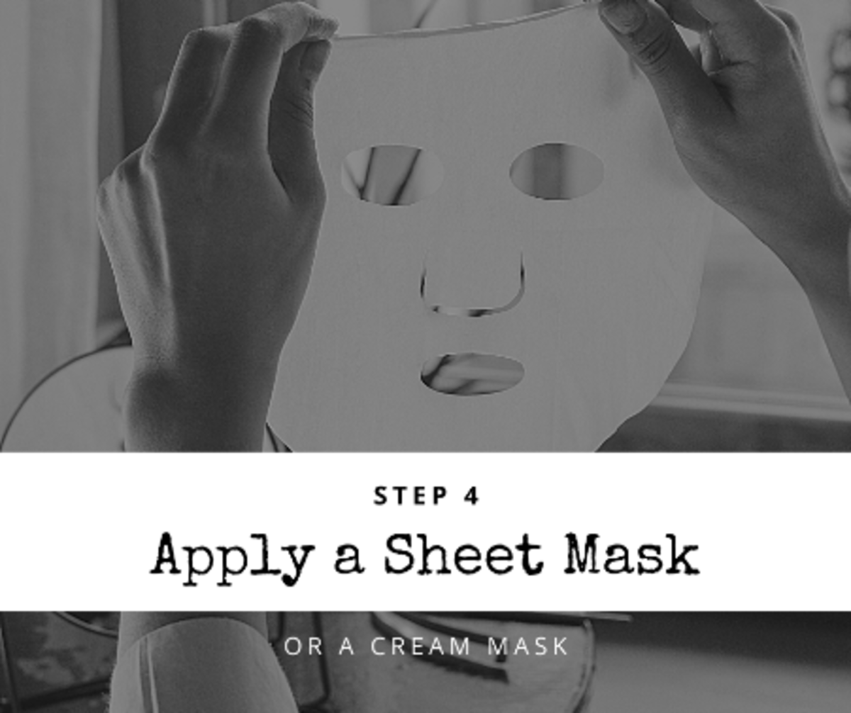 Apply a cream mask or a sheet mask to your face