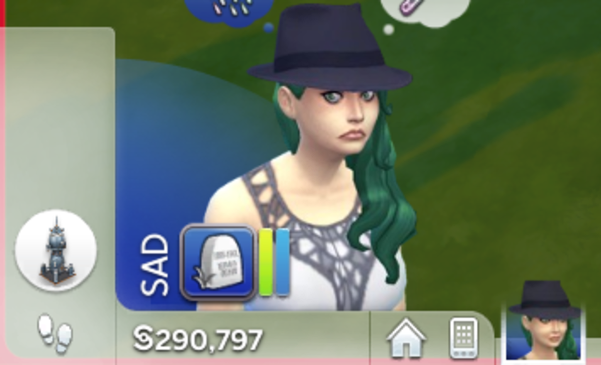 The Sad emotion in The Sims 4.